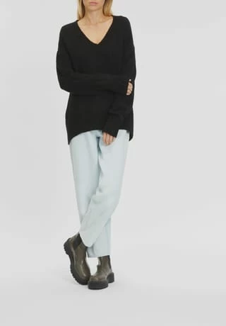 Mavi Strickpullover, V-Ausschnitt, Für Damen 900 BLACK – Bild 4