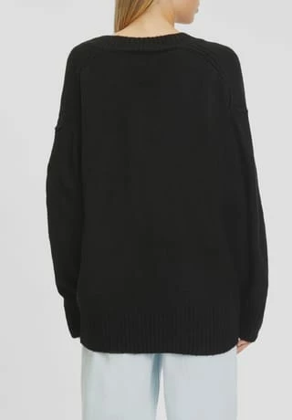 Mavi Strickpullover, V-Ausschnitt, Für Damen 900 BLACK – Bild 6