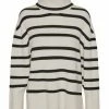 VERO MODA® Pullober, Streifen, Rollkragen, Für Damen 222913001 BIRCH/ W