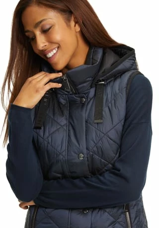 GIL BRET Steppweste Mit Abnehmbarer Kapuze India Ink – Bild 6