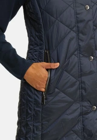 GIL BRET Steppweste Mit Abnehmbarer Kapuze India Ink – Bild 9