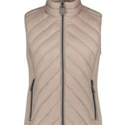 BETTY BARCLAY Steppweste Mit Stehkragen Beige