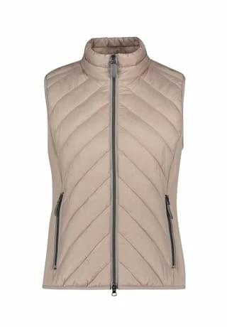 BETTY BARCLAY Steppweste Mit Stehkragen Beige