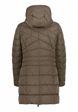 GIL BRET Steppmantel Mit Abnehmbarer Kapuze Khaki Braun – Bild 2