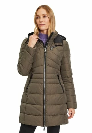 GIL BRET Steppmantel Mit Abnehmbarer Kapuze Khaki Braun – Bild 3