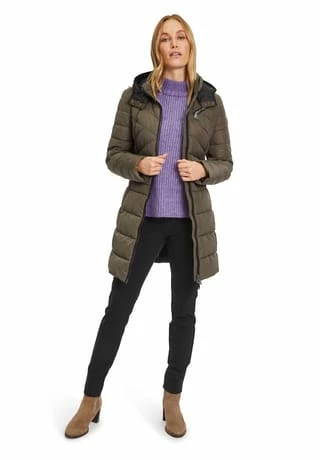 GIL BRET Steppmantel Mit Abnehmbarer Kapuze Khaki Braun – Bild 5