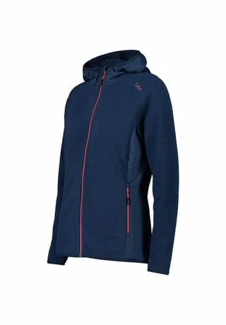 CMP Fleecejacke Jacket Fix Hood Dunkelblau – Bild 3