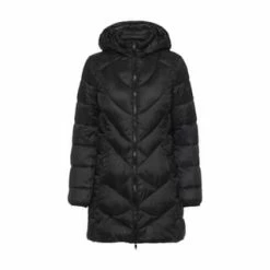 CMP Steppmantel Parka Snaps Hood Black