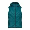 CMP Steppweste Vest Fix Hood Petrol