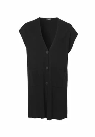 VIA APPIA -DUE- Shirtweste Zeitlose Shirtweste In Unifarbenem Design Schwarz