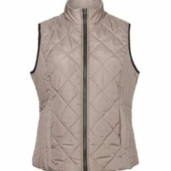 VIA APPIA -DUE- Weste Klassische Steppweste Mit Ziernähten Toffee/ Schwarz