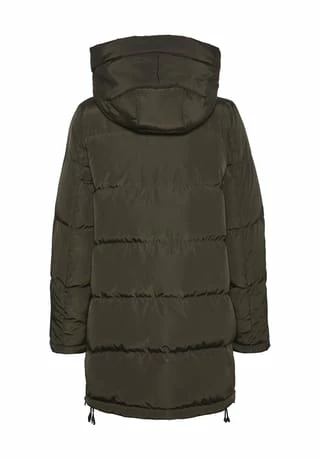 VERO MODA® Winterjacke, Zweiwegereißverschluss, Kapuze, Für Damen Dunkelgrün – Bild 8