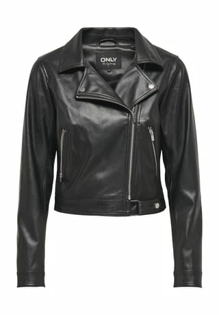 ONLY® Jacke, Leder, Reverskragen, Für Damen BLACK