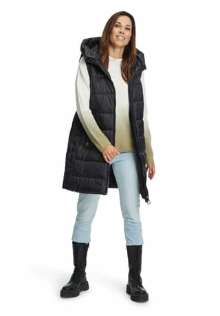 BETTY BARCLAY Steppweste Mit Kapuze Schwarz – Bild 5