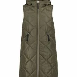 Cartoon Steppweste Mit Kapuze Dunkelgrün