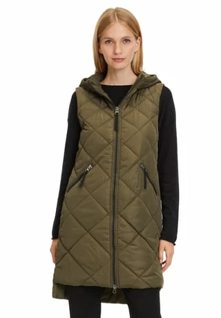 Cartoon Steppweste Mit Kapuze Dunkelgrün – Bild 3