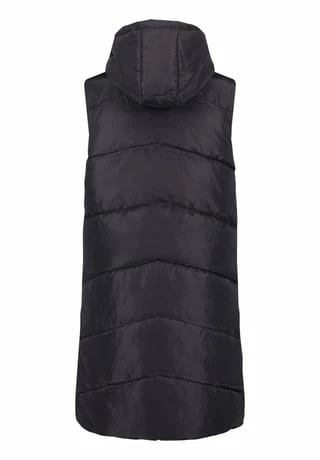 Cartoon Steppweste Mit Kapuze Schwarz – Bild 2