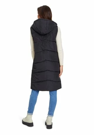 Cartoon Steppweste Mit Kapuze Schwarz – Bild 4