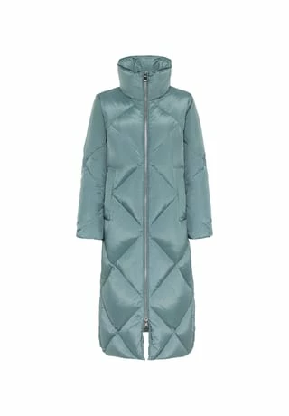 HALLHUBER Puffer-Daunenmantel Mit Seitlichen Druckknöpfen Und Water Repellent Finish Eucalyptus